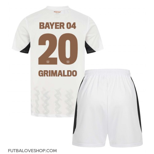 Dres Bayer Leverkusen Alejandro Grimaldo #20 Preč pre deti 2024-25 Krátky Rukáv (+ trenírky)